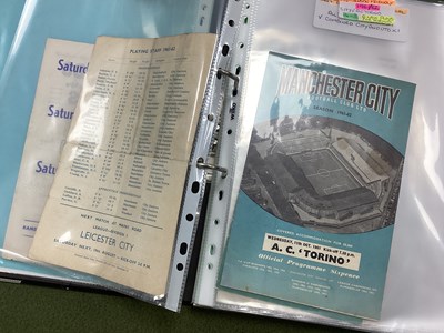 Lot 779 - Manchester City Friendly Programmes 1961-2003,...