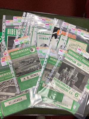 Lot 789 - Hibernian in Europe Programmes, 55-6 v....