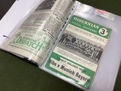 Lot 790 - Hibernian European Friendly Programmes 1954-74,...