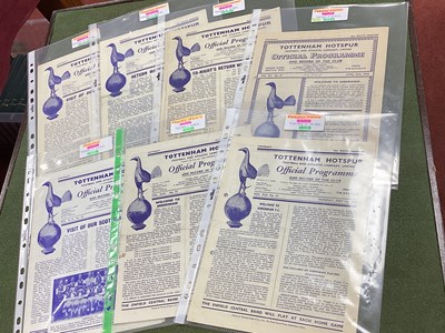 Lot 785 - Tottenham v. Hibernian Programmes, 48-9 (punch...