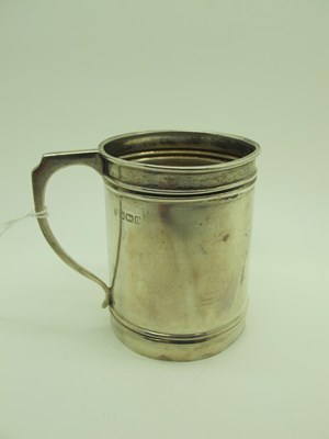 Lot 72 - A Hallmarked Silver Mug, (marks rubbed) of...