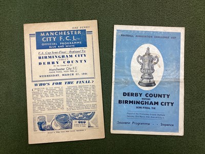 Lot 858 - 1945-6 F.A Cup Semi Final Programme Derby...