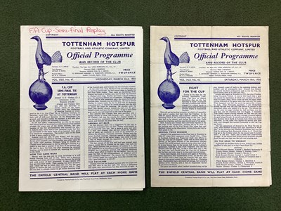 Lot 867 - 1950 F.A. Cup Semi Final & Replay (writing on...