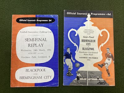 Lot 868 - 1951 F.A Cup Semi Final Birmingham City v....