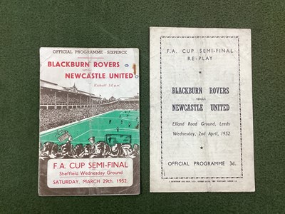 Lot 872 - 1952 F.A.Cup Semi Final Blackburn v. Newcastle...