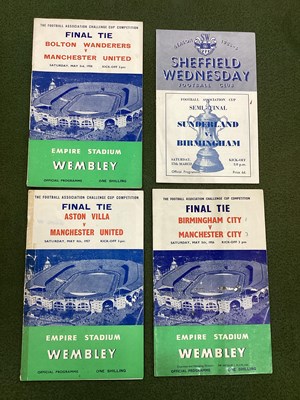 Lot 876 - F.A Cup Final Programmes - Manchester United...