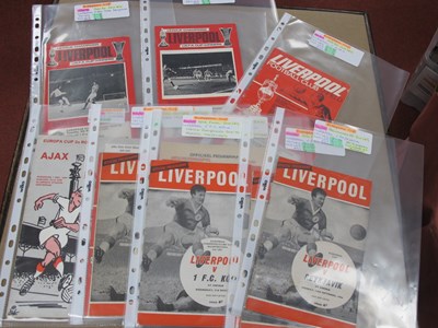 Lot 700 - Liverpool in The European Cup Programmes, 64-5...