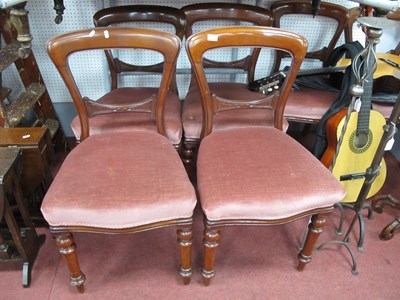 Lot 1558 - Set of Six XIX Century Mahogany Bar Back...