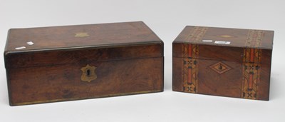 Lot 1398 - XIX Century Walnut Writing Box, with brass...