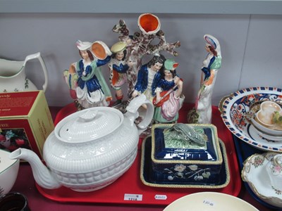 Lot 1218 - Majolica Sardine Dish, large white pottery...