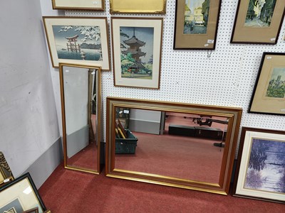 Lot 1551 - Gilt Rectangular Mirror, with bevelled glass...