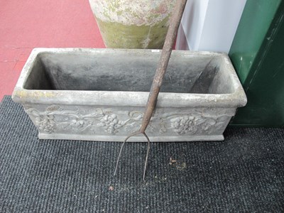 Lot 1176 - Reconstituted Stone Rectangular Trough, the...