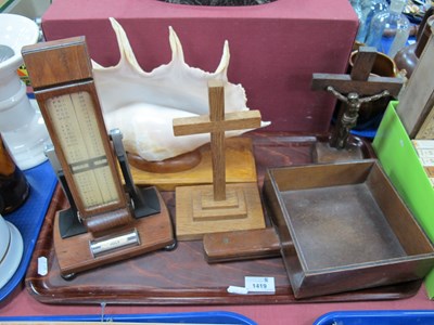 Lot 1419 - Art Deco Perpetual Desk Calendar, conch shell...