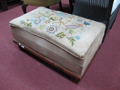 Lot 1599 - XIX Century Walnut Stool, with tapestry...