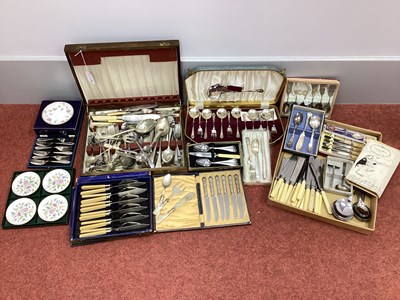 Lot 24 - A Mixed lot of Assorted Plated Cutlery,...