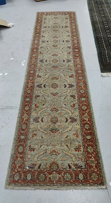 Lot 1623 - Middle Eastern Wool Runner, with Art Nouveau...