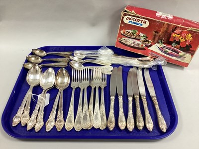 Lot 85 - Soviet CCCP Part Canteen of Plated Cutlery,...