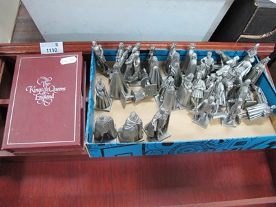 Lot 1110 - Franklin Mint, 43 Pewter Miniatures of Kings...