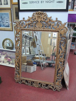 Lot 1542 - Late XIx Century Oak Framed Rectangular...