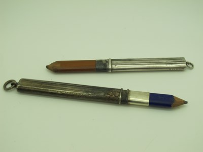 Lot 82 - Two Flat Pencils in Cases, one personalised "J....