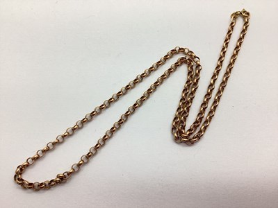 Lot 194 - A 9ct Rose Gold Belcher Link Chain, (2.7grams).