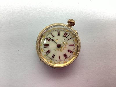 Lot 278 - A Vintage Fob Watch, the gilt highlighted dial...