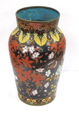 Lot 1386 - Oriental Cloisonne Vase, extensively decorated...