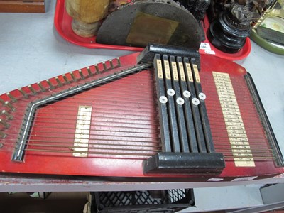 Lot 1489 - Autoharp Table Harp, 46.5cm long.