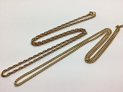 Lot 224 - A Fancy Link Chain, (clasp detached); together...