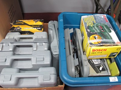 Lot 1154 - Power G Glue Guns, Teltech cordless drill,...