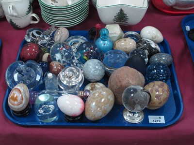 Lot 1219 - Glass Paperweights and Perfume Bottles,...