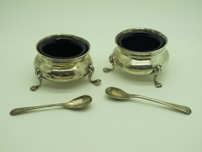 Lot 83 - A Pair of Hallmarked Silver Salts, (marks...