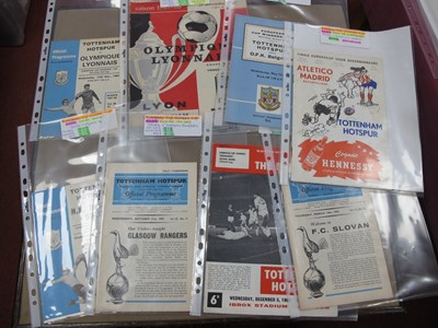 Lot 632 - Tottenham Cup Winners Cup Programmes, 62-v...