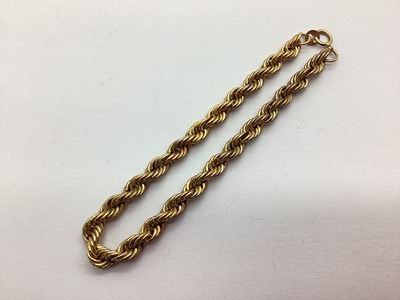 Lot 184 - A 9ct Gold Ropetwist Bracelet, (2.8grams).