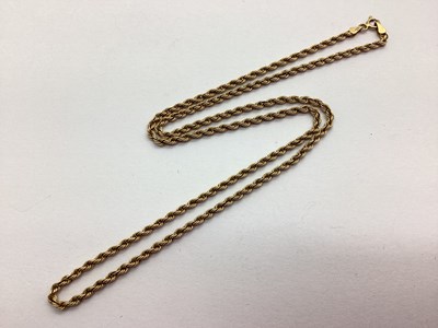 Lot 189 - A 9ct Gold Ropetwist Chain, (2grams).