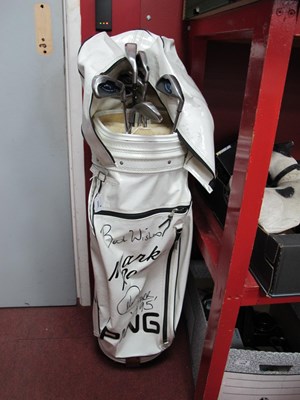 Lot 1035 - A Ping Mark Roe golf bag signed by Mark Roe...