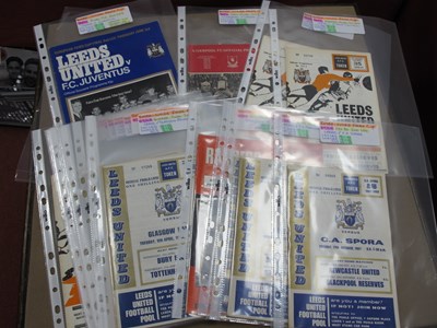 Lot 668 - Leeds United in the Fairs Cup Programmes, 1967...