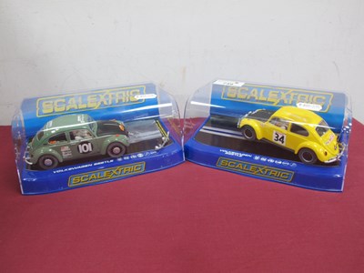 Lot 749 - Two Scalextric 1:32 Scale Volkswagen Beetle...