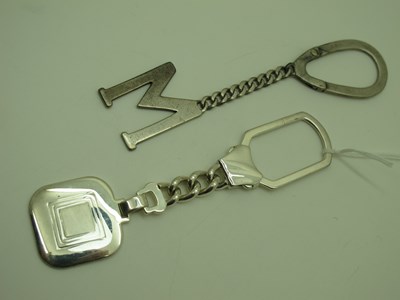 Lot 92 - A Modern Hallmarked Silver Key Ring, together...