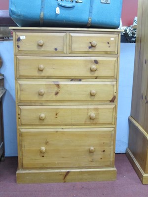 Lot 1494 - Pine Chest of Drawers, with two short drawers,...