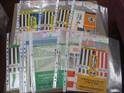 Lot 630 - Newcastle United in The Fairs Cup Programmes,...