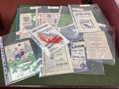 Lot 851 - England Programmes, 46-7 v. Wales (grubby),...