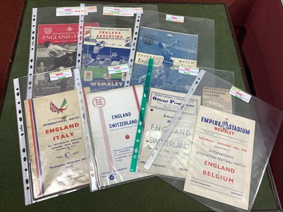 Lot 852 - England Programmes, 1945-6 v. Belgium,...