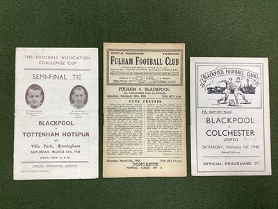 Lot 877 - 1947-8 F.A Cup Semi-Final Blackpool v....