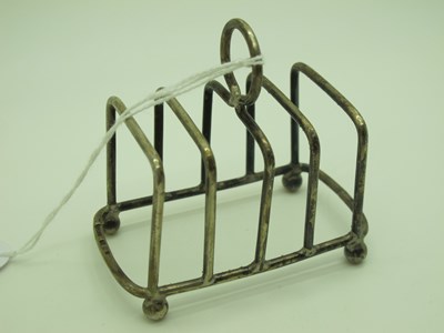 Lot 99 - A Small Hallmarked Siver Five Bar Toast Rack,...