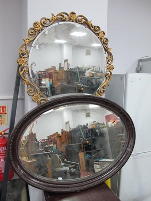 Lot 1169 - Oval Shaped Mirror, with egg and dart...