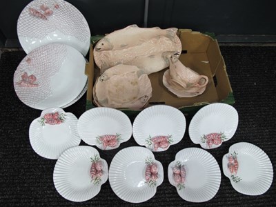 Lot 1065 - Melba Ware, fish plates, dish, etc, other...