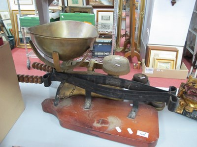 Lot 1498 - W.T Avery Scales, meat carving stand plus...