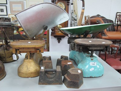 Lot 1496 - W.T Avery Scales, together with weights (2).