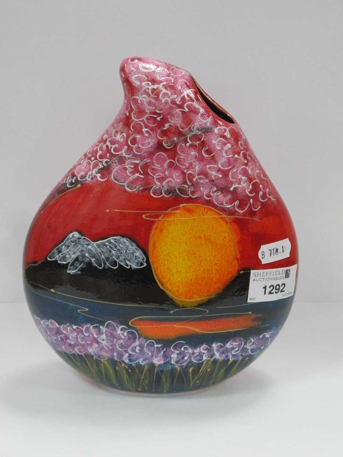 Lot 1292 - Anita Harris 'Cherry Blossom' Teardrop Vase,...